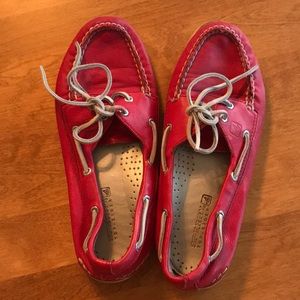Authentic Red Sperry Topsider Shoes